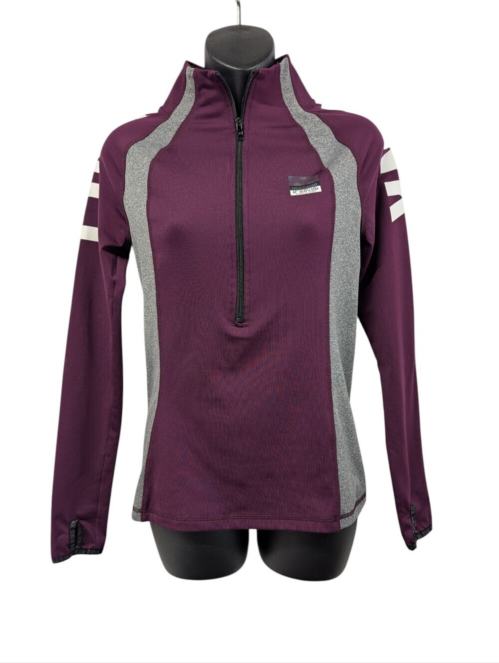 PINK Victoria’s Secret Ultimate Half Zip Pullover XS Purple Colorblock Thirt